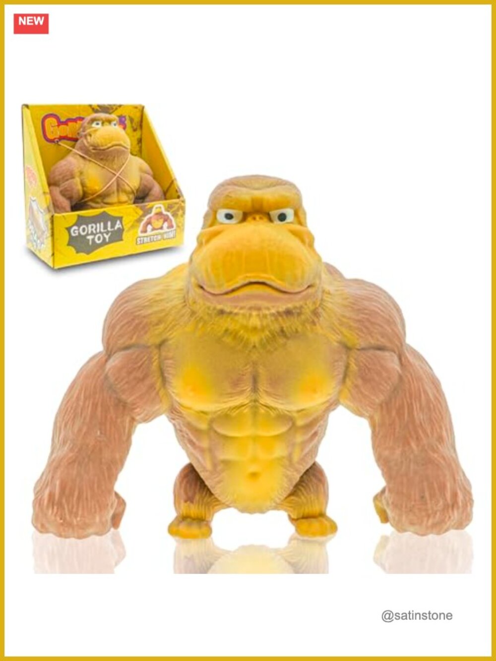 Stretchy Monkey Fidget Toy Stress Relief Squeeze Decompress Funny Brown Gorilla